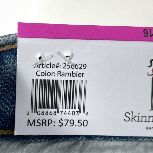 NWT! SkinnyGirl High Rise Button Front Cropped Wide Leg Denim Stretch Jeans - Picture 9 of 13